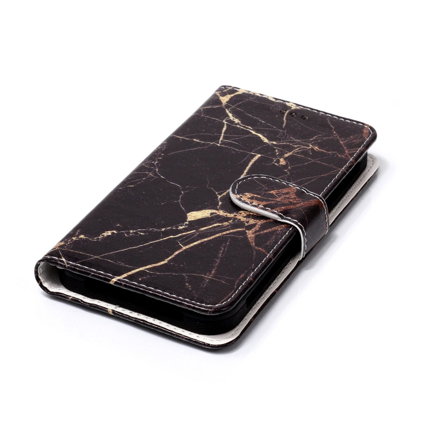 Black Gold Marble - Universal Pattern Printing Leather Wallet Mobile Phone Case for iPhone 8/LG K3 (2017)