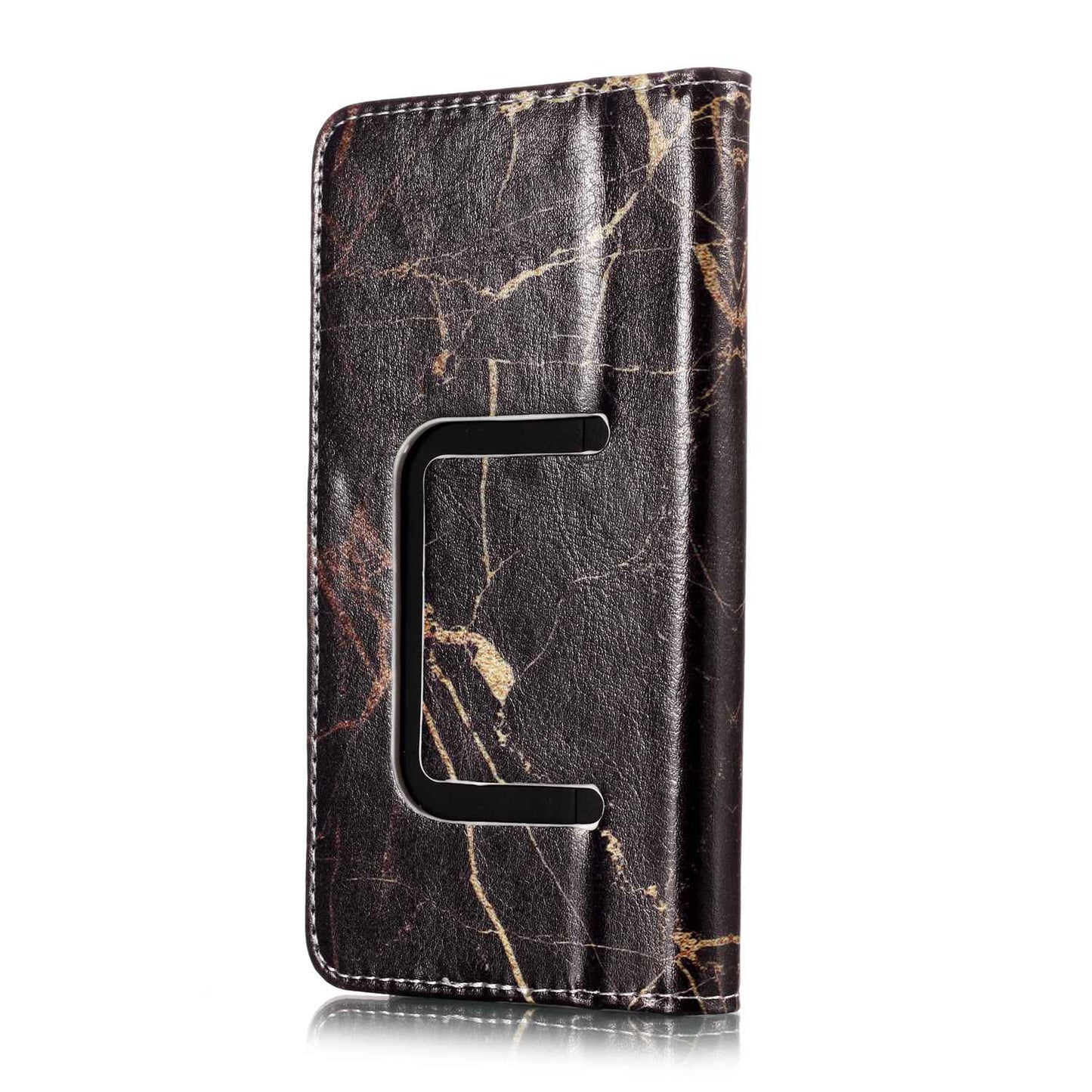 Black Gold Marble - Universal Pattern Printing Leather Wallet Mobile Phone Case for iPhone 8/LG K3 (2017)
