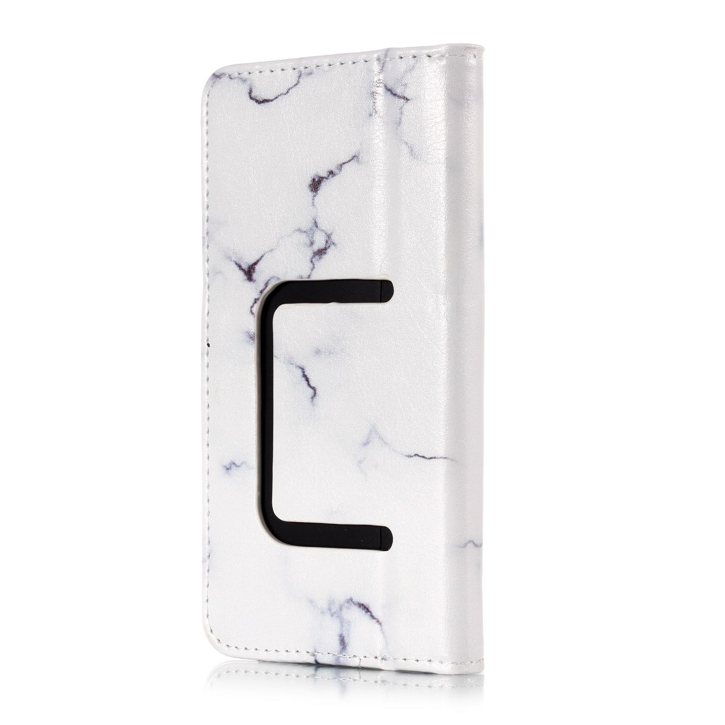 White Marble - Universal Pattern Printing Leather Wallet Mobile Phone Case for iPhone 8/LG K3 (2017)
