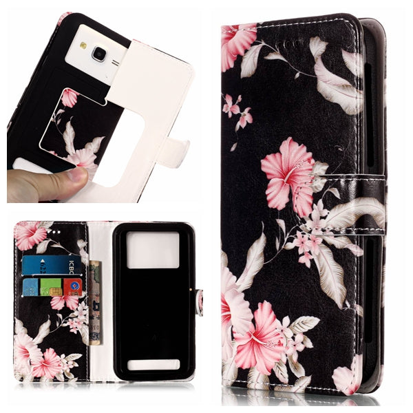 Azalea Flower - Universal Pattern Printing Leather Wallet Mobile Phone Case for iPhone 8/LG K3 (2017)