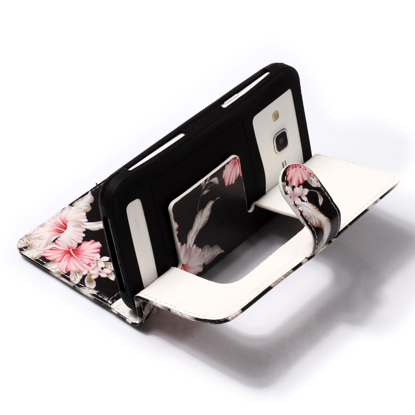 Azalea Flower - Universal Pattern Printing Leather Wallet Mobile Phone Case for iPhone 8/LG K3 (2017)