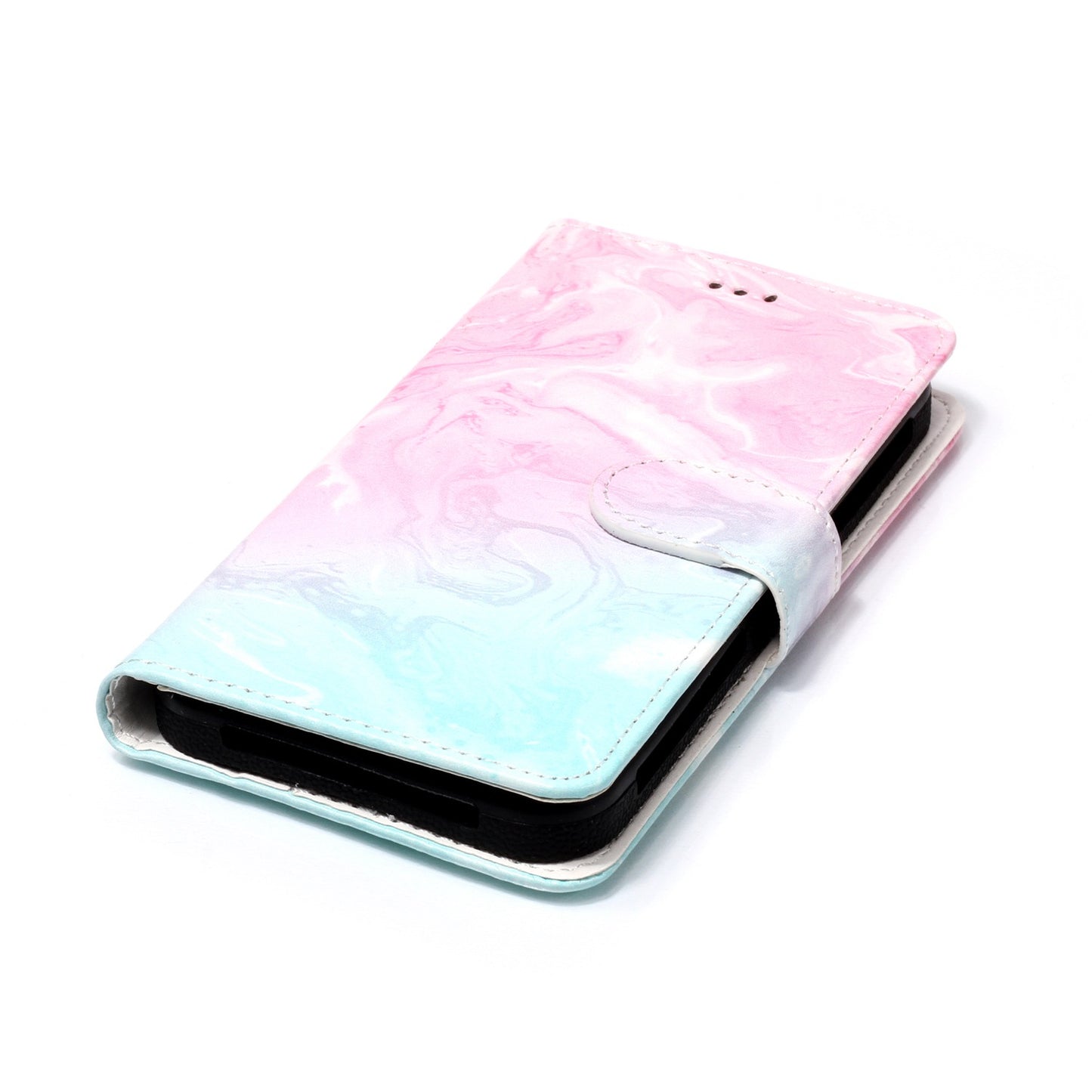 Blue and Rose Lava - Universal Pattern Printing Leather Wallet Mobile Phone Case for iPhone 8/LG K3 (2017)