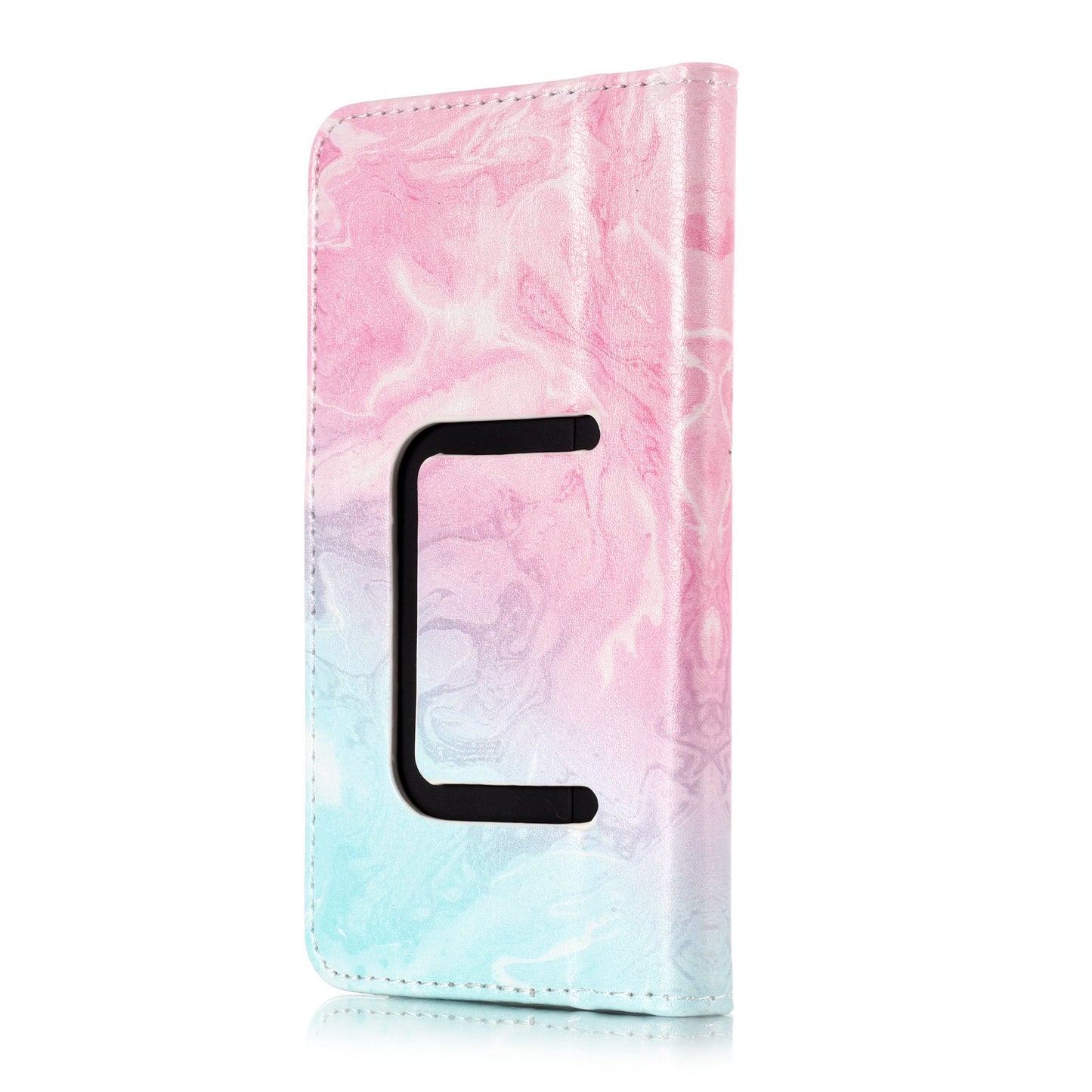 Blue and Rose Lava - Universal Pattern Printing Leather Wallet Mobile Phone Case for iPhone 8/LG K3 (2017)