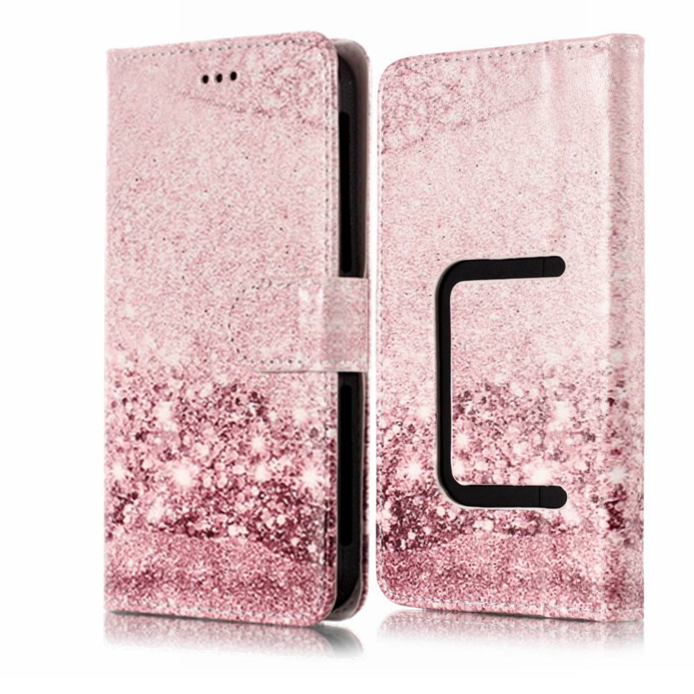 Glittery Sequins - Universal Pattern Printing Leather Wallet Mobile Phone Case for iPhone 8/LG K3 (2017)