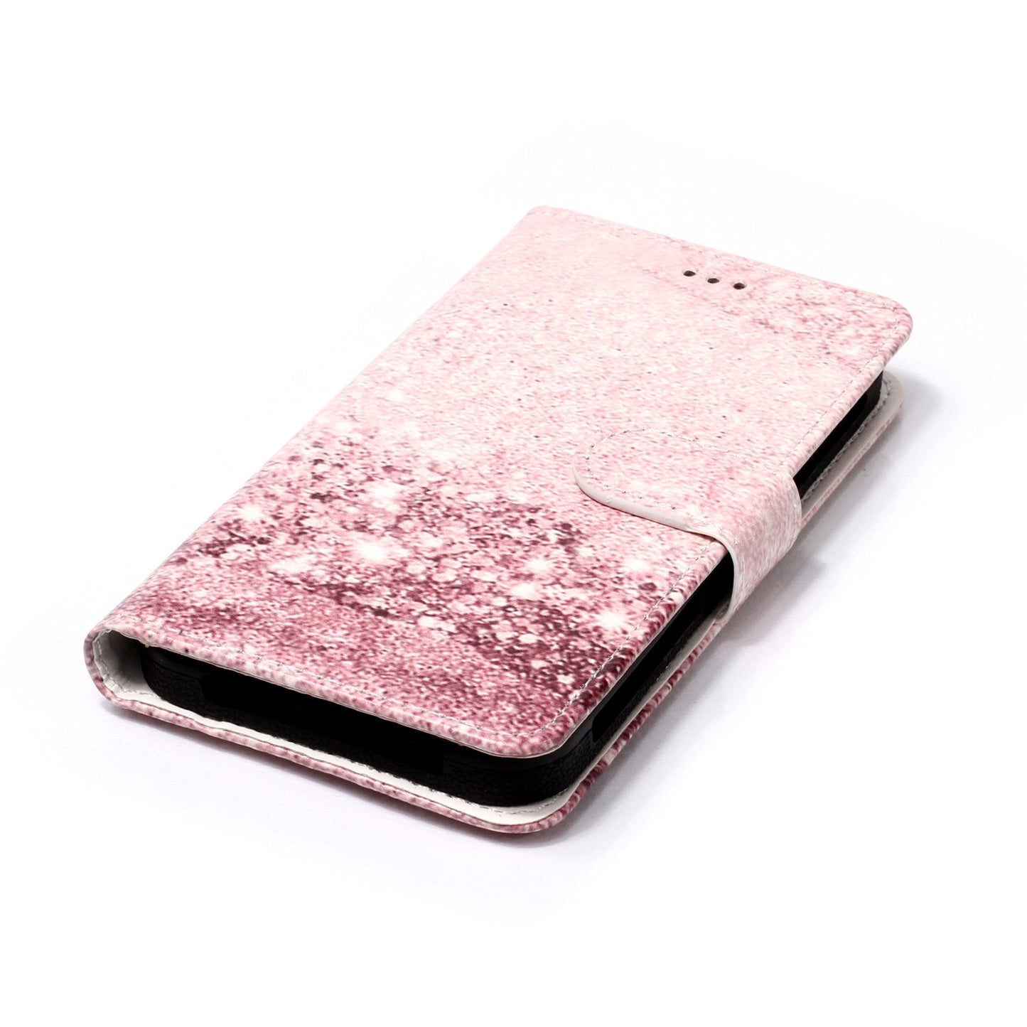 Glittery Sequins - Universal Pattern Printing Leather Wallet Mobile Phone Case for iPhone 8/LG K3 (2017)