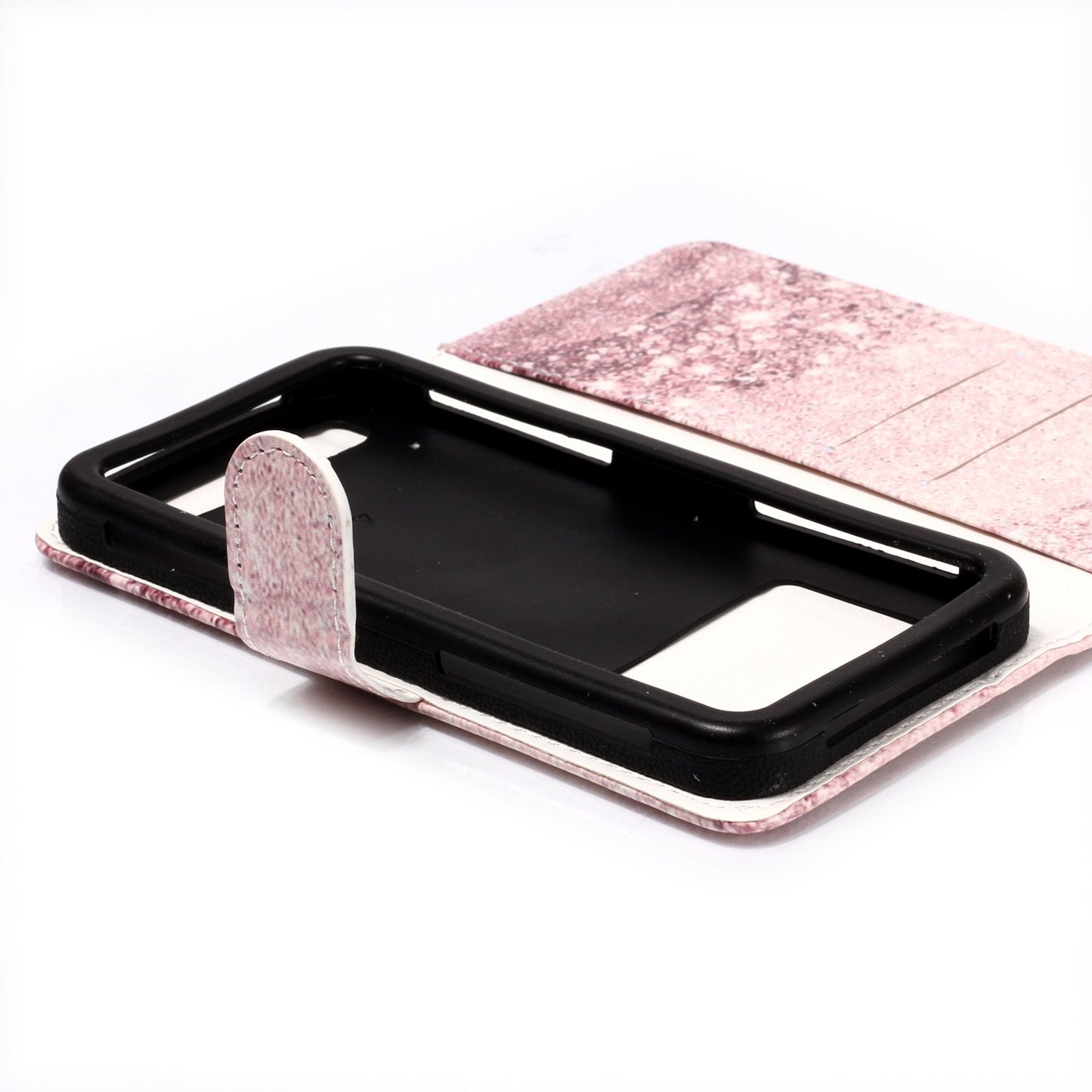 Glittery Sequins - Universal Pattern Printing Leather Wallet Mobile Phone Case for iPhone 8/LG K3 (2017)