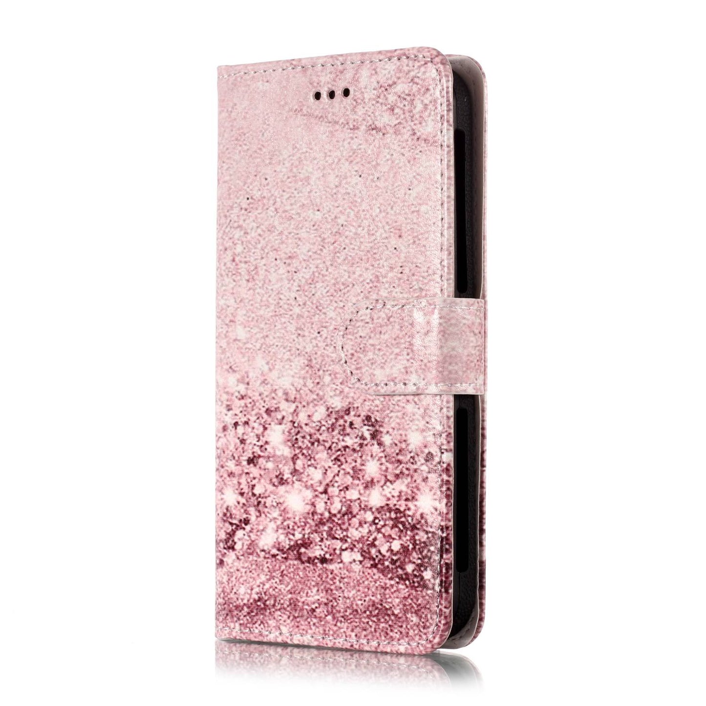 Glittery Sequins - Universal Pattern Printing Leather Wallet Mobile Phone Case for iPhone 8/LG K3 (2017)