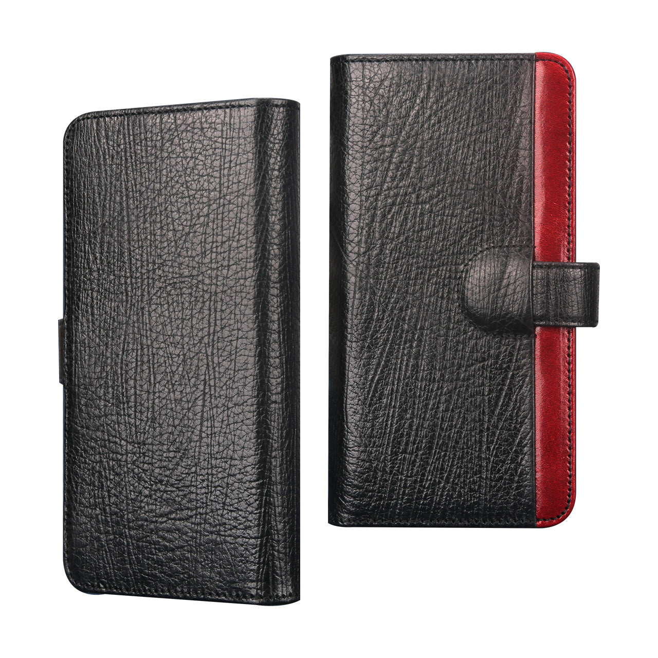 UKF-L04 4.7 inch Universal Genuine Leather Wallet Phone Case for iPhone 8 / 7 / 6s / 6 Etc. - Black