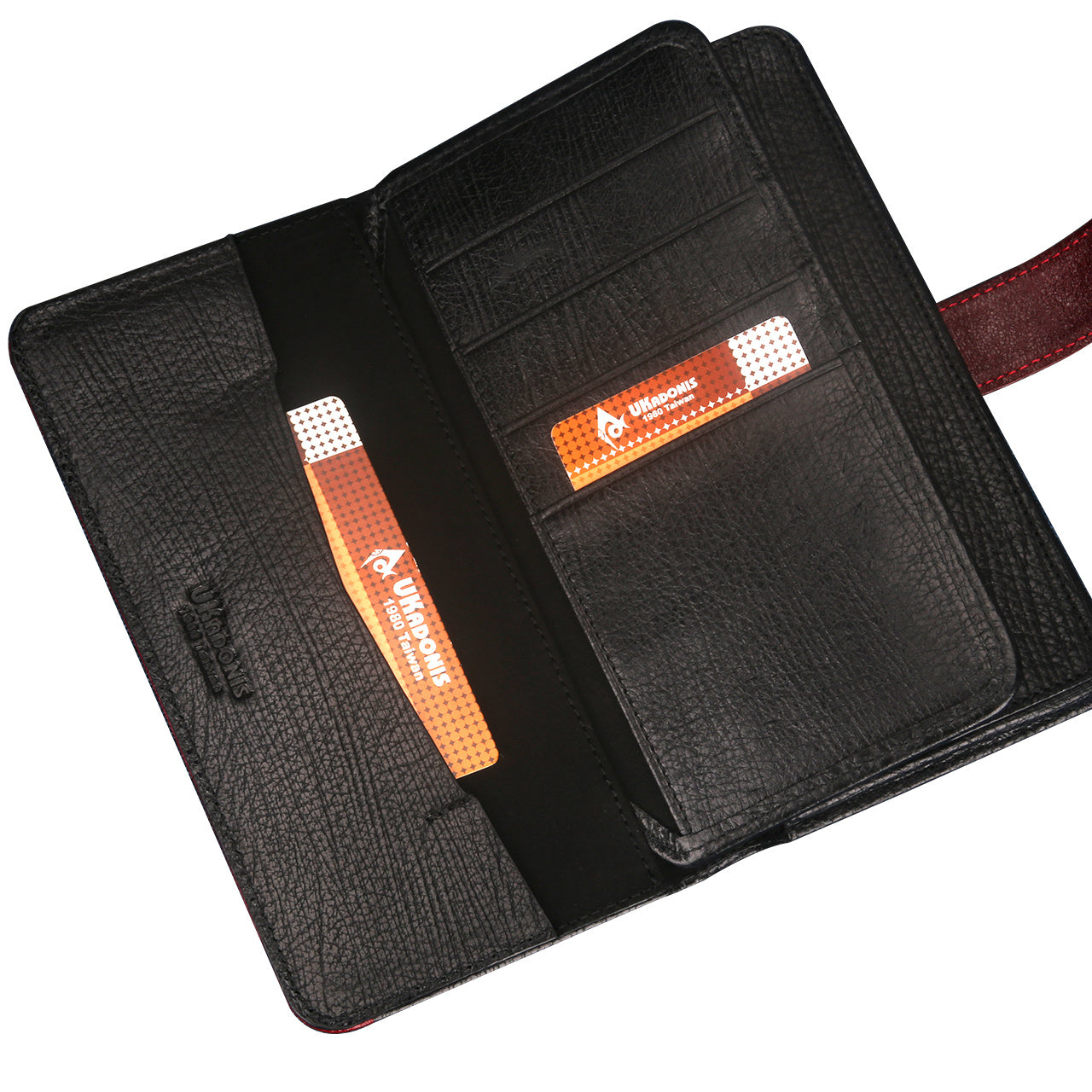 UKF-L04 4.7 inch Universal Genuine Leather Wallet Phone Case for iPhone 8 / 7 / 6s / 6 Etc. - Black