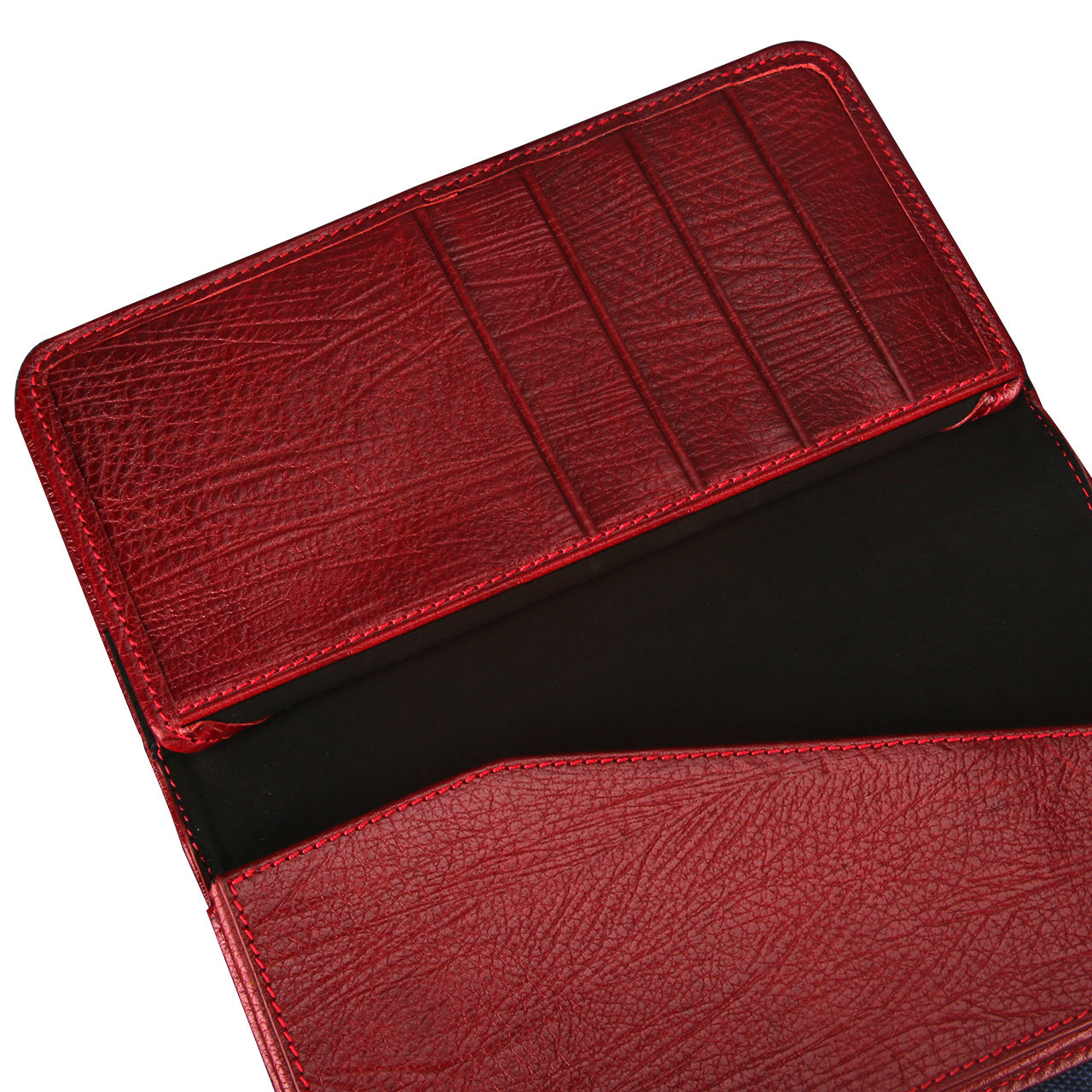 UKF-L04 4.7 inch Universal Genuine Leather Wallet Cell Phone Cover for iPhone 8 / 7 / 6s / 6 Etc. - Red