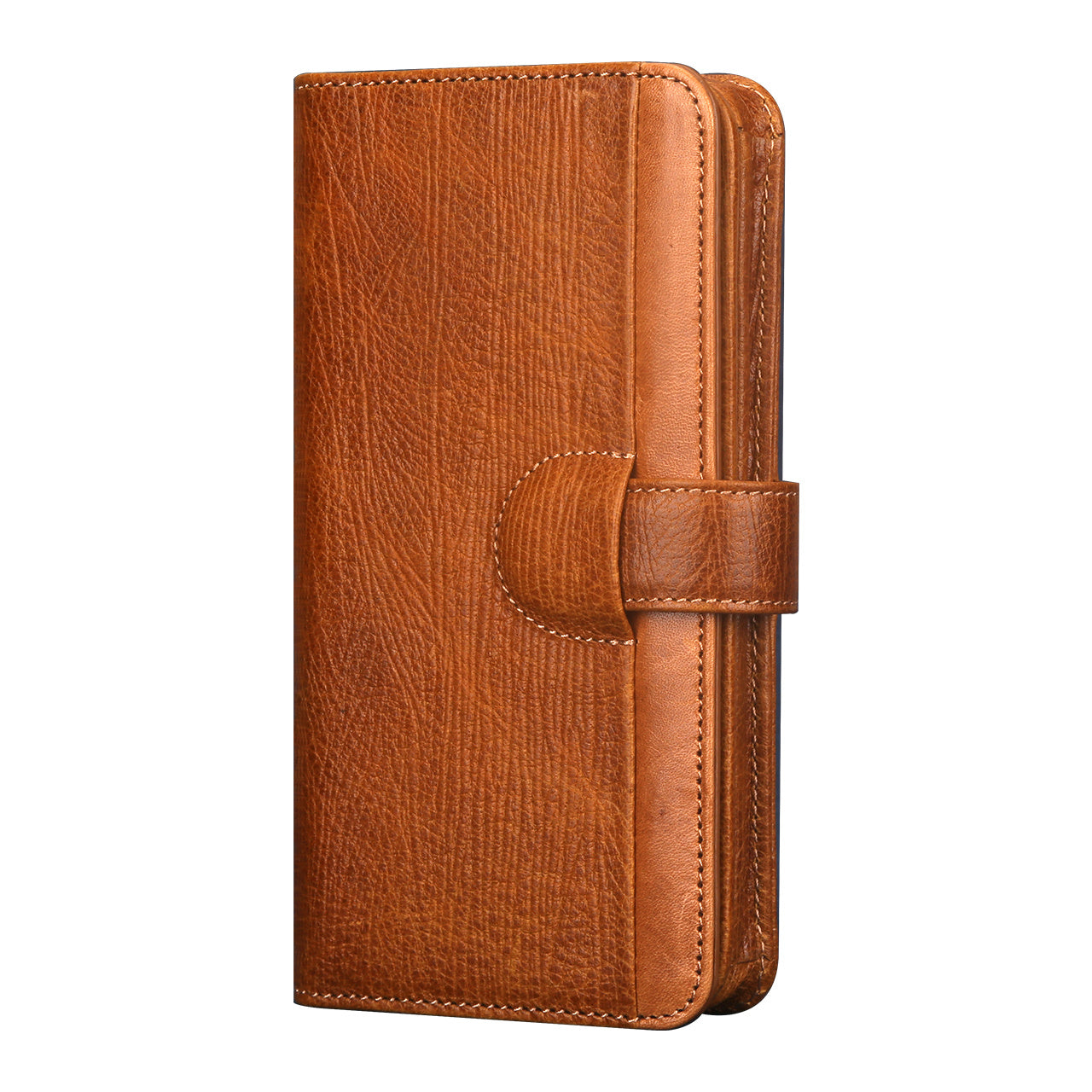 UKF-L04 4.7 inch Universal Genuine Leather Wallet Protection Mobile Phone Shell for iPhone 8 / 7 / 6s / 6 Etc. - Borwn