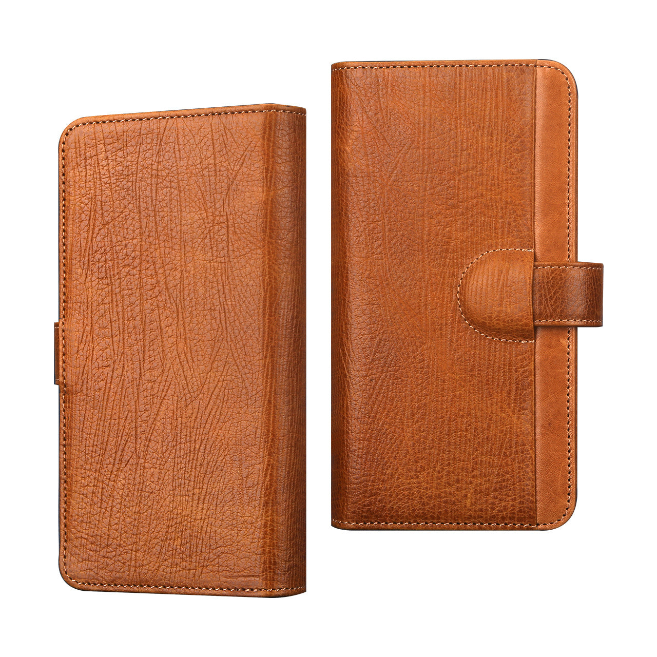 UKF-L04 4.7 inch Universal Genuine Leather Wallet Protection Mobile Phone Shell for iPhone 8 / 7 / 6s / 6 Etc. - Borwn