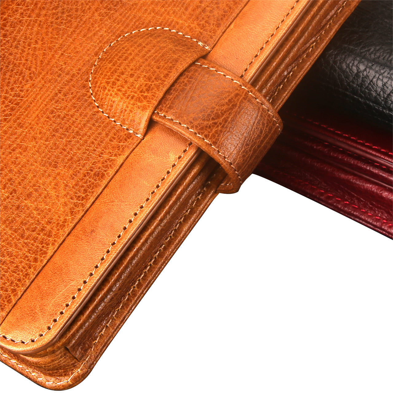 UKF-L04 4.7 inch Universal Genuine Leather Wallet Protection Mobile Phone Shell for iPhone 8 / 7 / 6s / 6 Etc. - Borwn