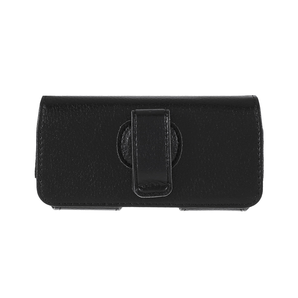 Litchi Texture Phone Pouch Leather Phone Case Universal Clip Hanging Waist Bag for 4.7-inch Smartphones