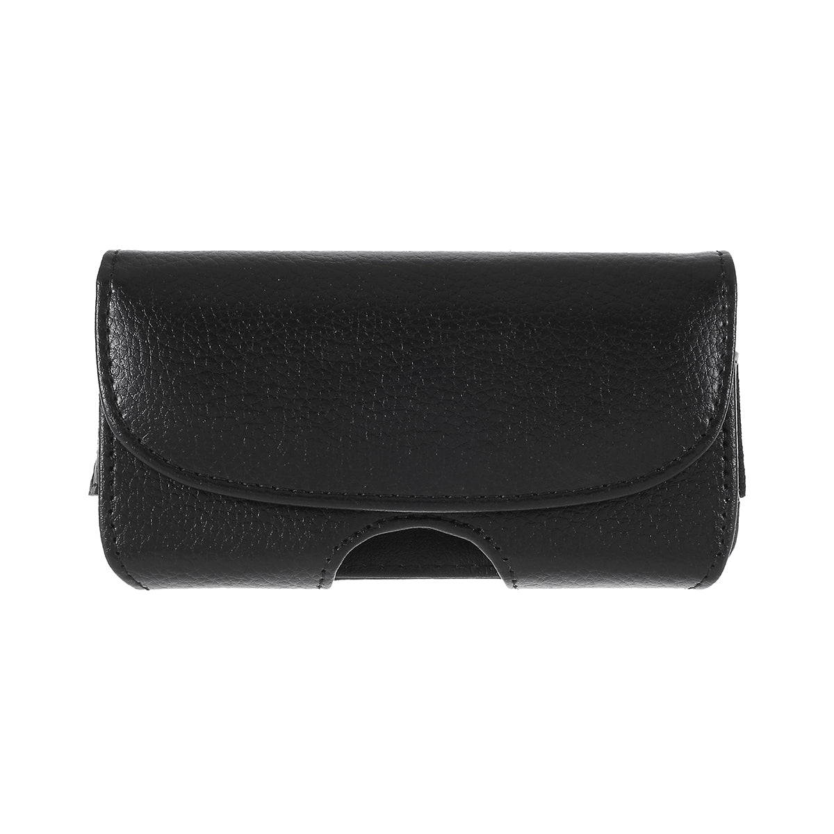 Litchi Texture Phone Pouch Leather Phone Case Universal Clip Hanging Waist Bag for 4.7-inch Smartphones