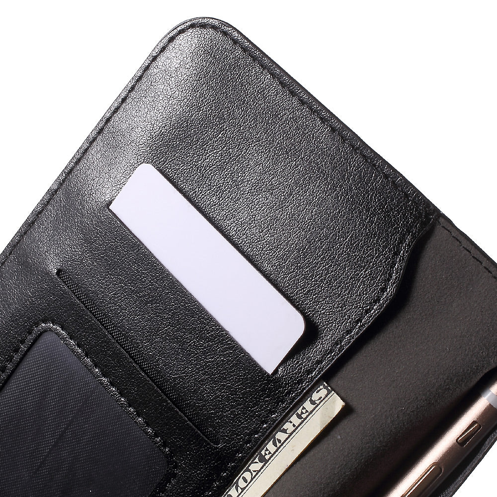 Universal Leather Case Wallet Cover for iPhone 6s/6, Size: 140 x 68 x 10mm - Black