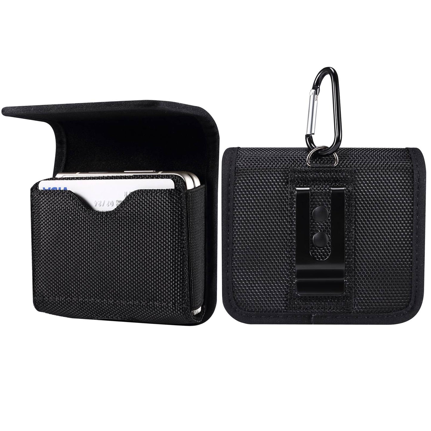 Uniqkart for Huawei P50 Pocket S / Samsung Galaxy Z Flip3 5G / Z Flip 5G / Z Flip Oxford Cloth Folding Phone Bag Waist Belt Clip Cell Phone Case