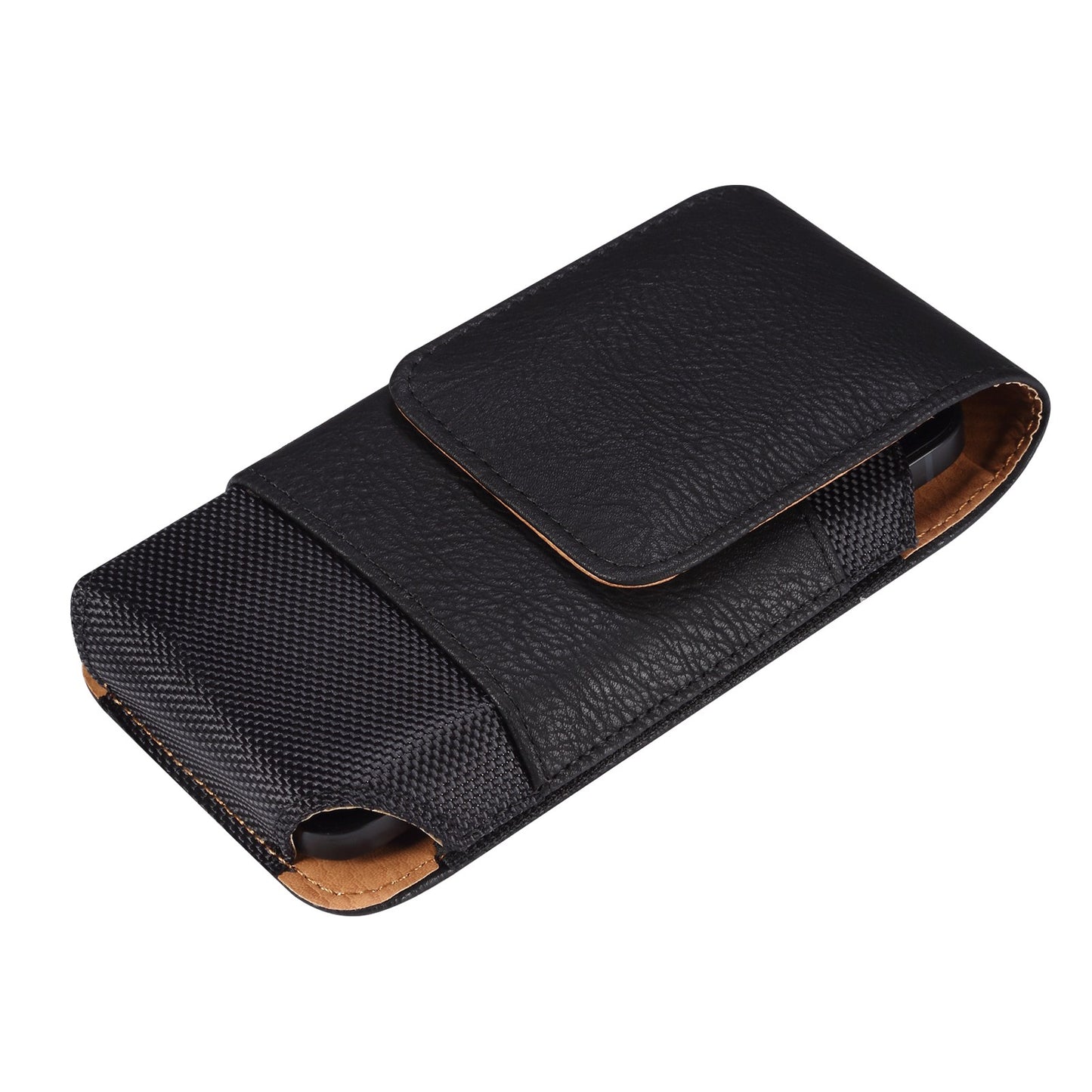 for Samsung Galaxy S22+ 5G / iPhone 11 Pro Max / Huawei Mate 40 / Honor 50 Universal 6.5-Inch Phone Waist Pouch Elastic Sides Card Carrying Bag - Black