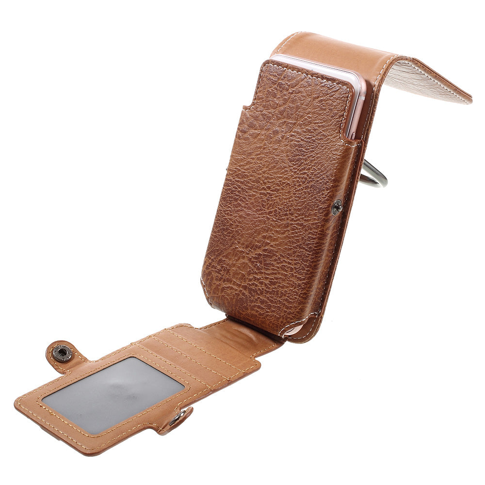 Outdoor Camping Hiking Waist Pouch Bag for iPhone 7 6s, Size: 150x80x15mm - Brown