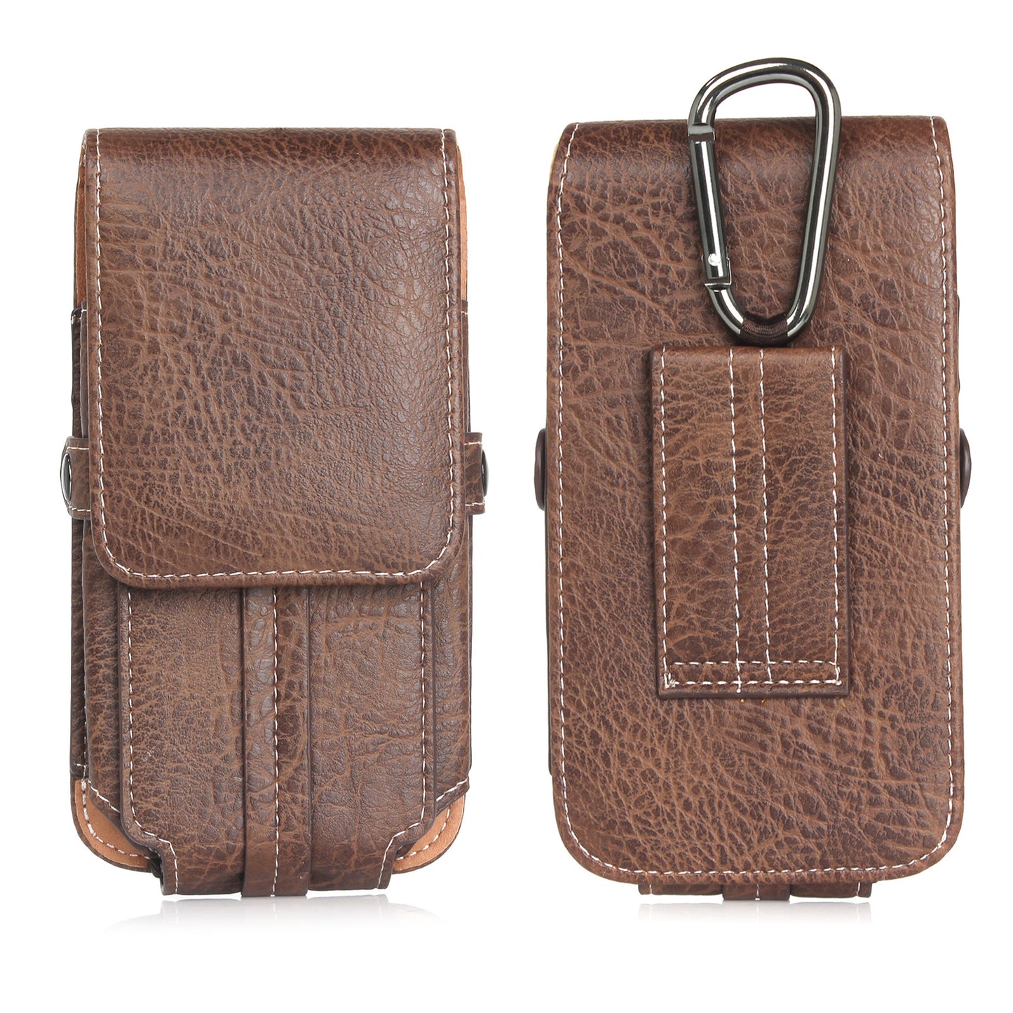 Belt Loop Vintage Elephant Vertical Flip Leather Holster Pouch Case, Size: 130 x 65 x 10mm - Dark Brown