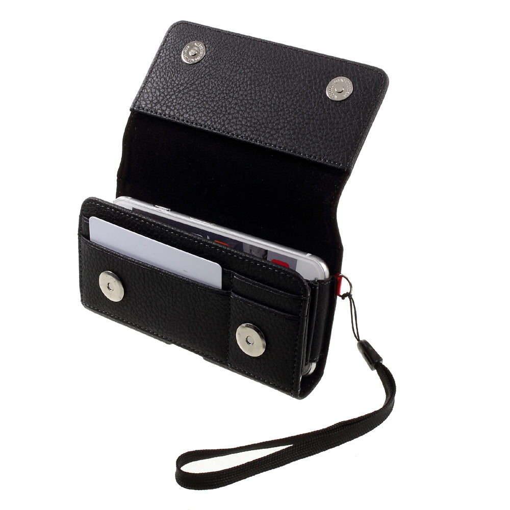 Litchi Texture PU Leather Pouch Case Holster with Belt Clip for iPhone 8 7 /Samsung Galaxy S4, Size: 140 x 80 x 30mm
