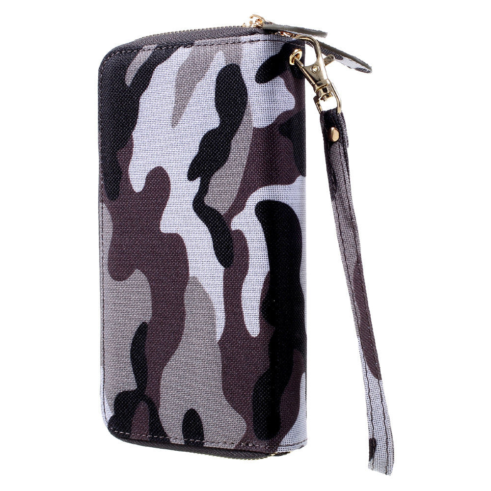 Handbag Style Leather Pouch Case for iPhone 8/7/6s/6, Size: 141 x 70mm - Camo Pattern / Grey