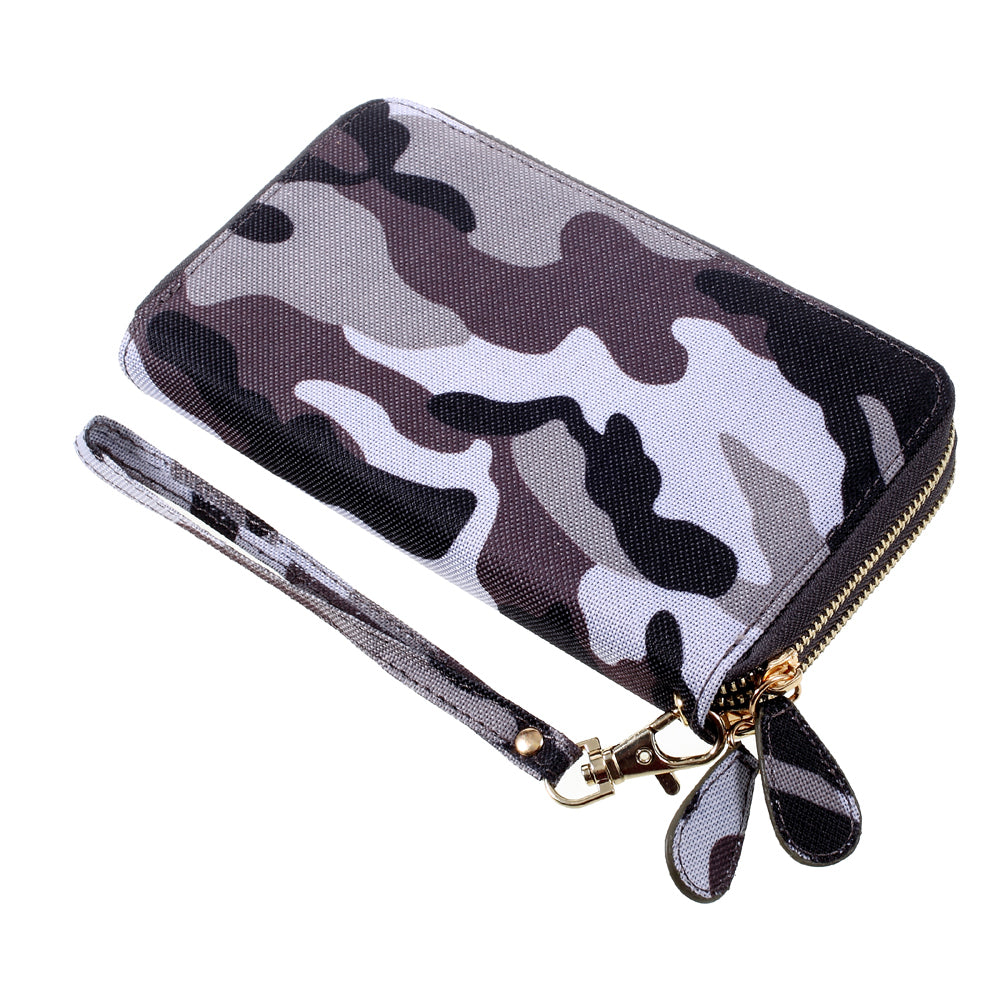 Handbag Style Leather Pouch Case for iPhone 8/7/6s/6, Size: 141 x 70mm - Camo Pattern / Grey