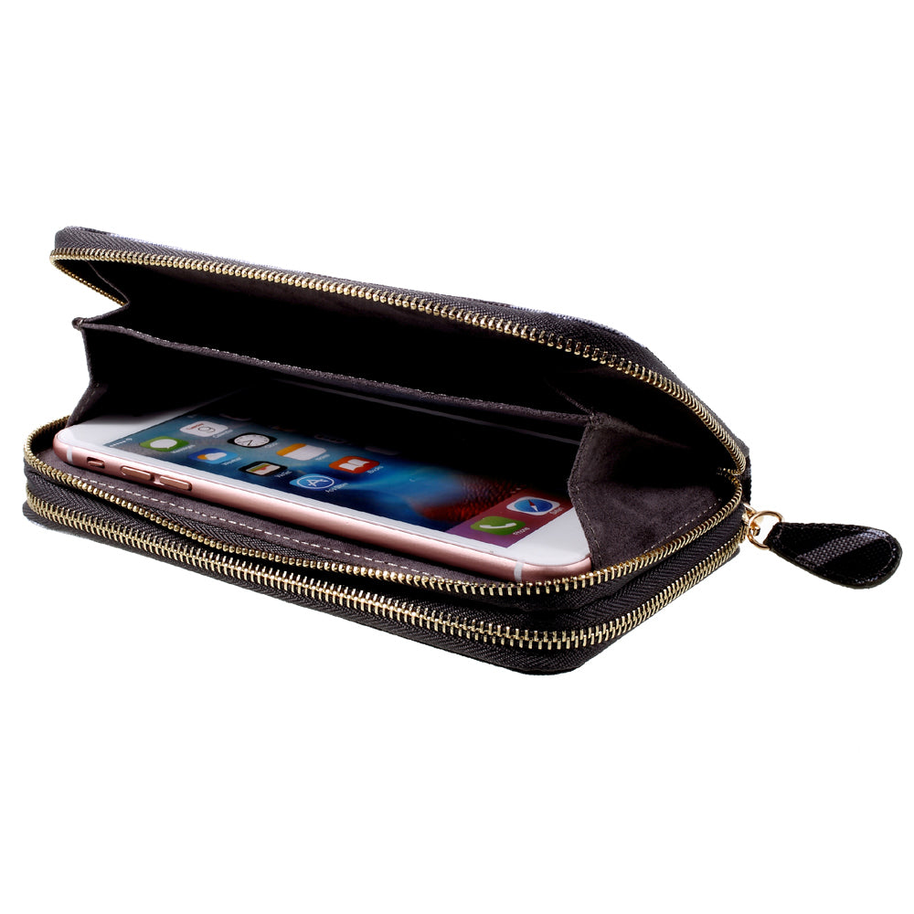 Handbag Style Leather Pouch Case for iPhone 8/7/6s/6, Size: 141 x 70mm - Camo Pattern / Grey