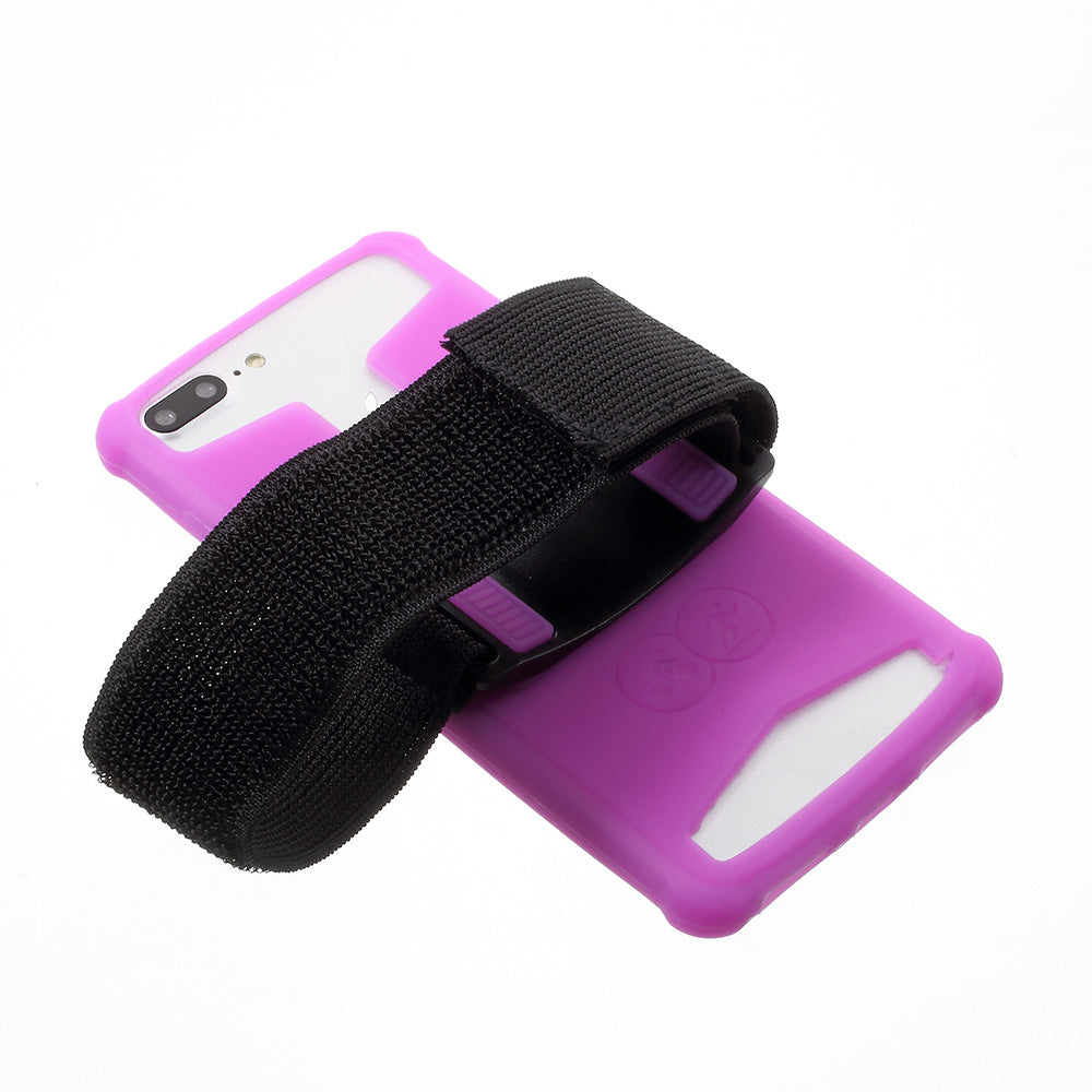 4.0-4.2inch Noctilucent Sports Armband Shell for iPhone 5 / 5c / 5s etc - Purple