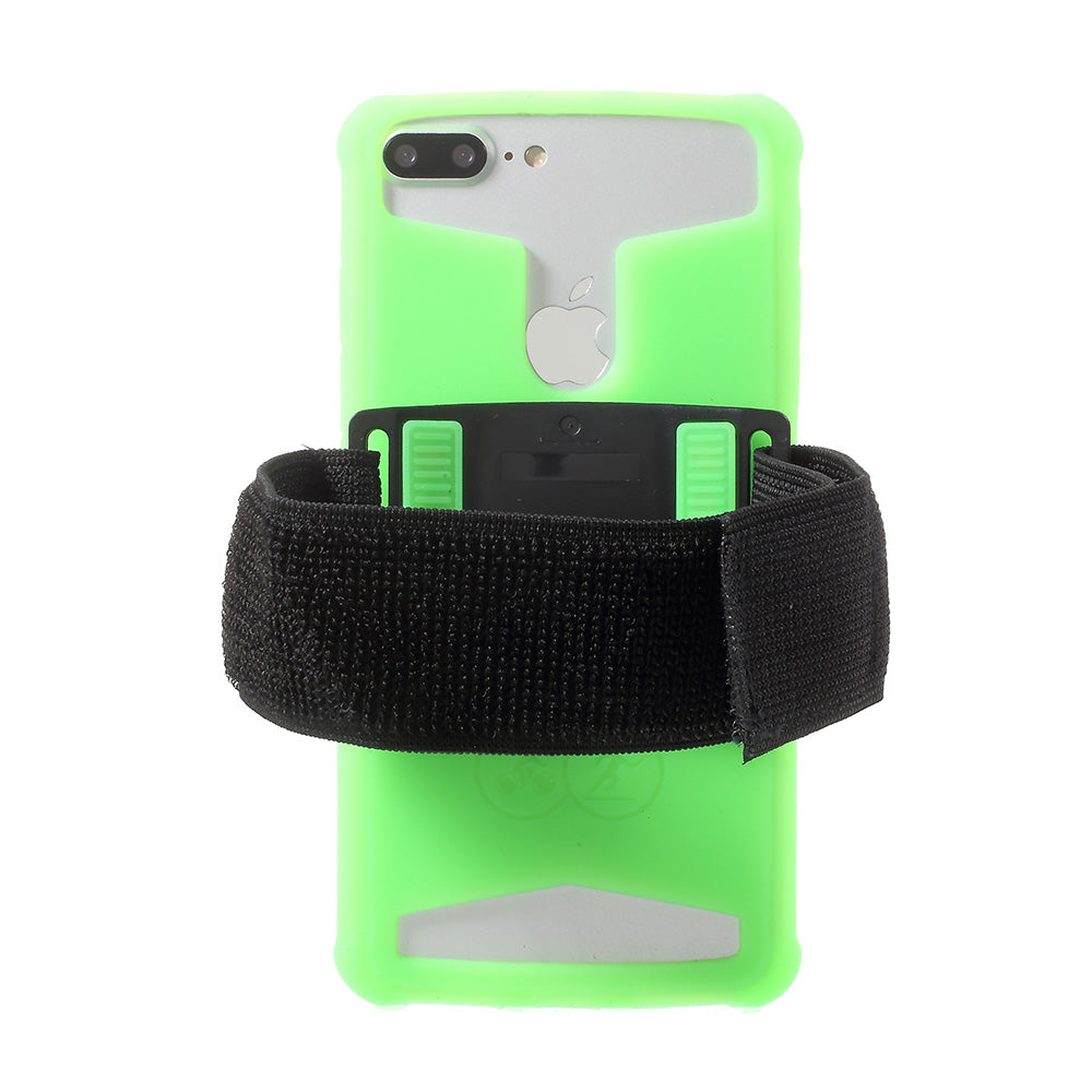 4.0-4.2inch Noctilucent Running Sports Armband Shell for iPhone 5 / 5c / 5s etc - Green