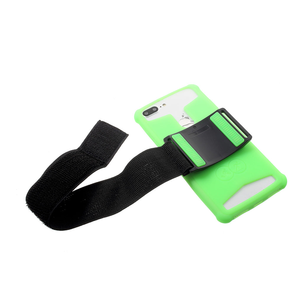 4.0-4.2inch Noctilucent Running Sports Armband Shell for iPhone 5 / 5c / 5s etc - Green