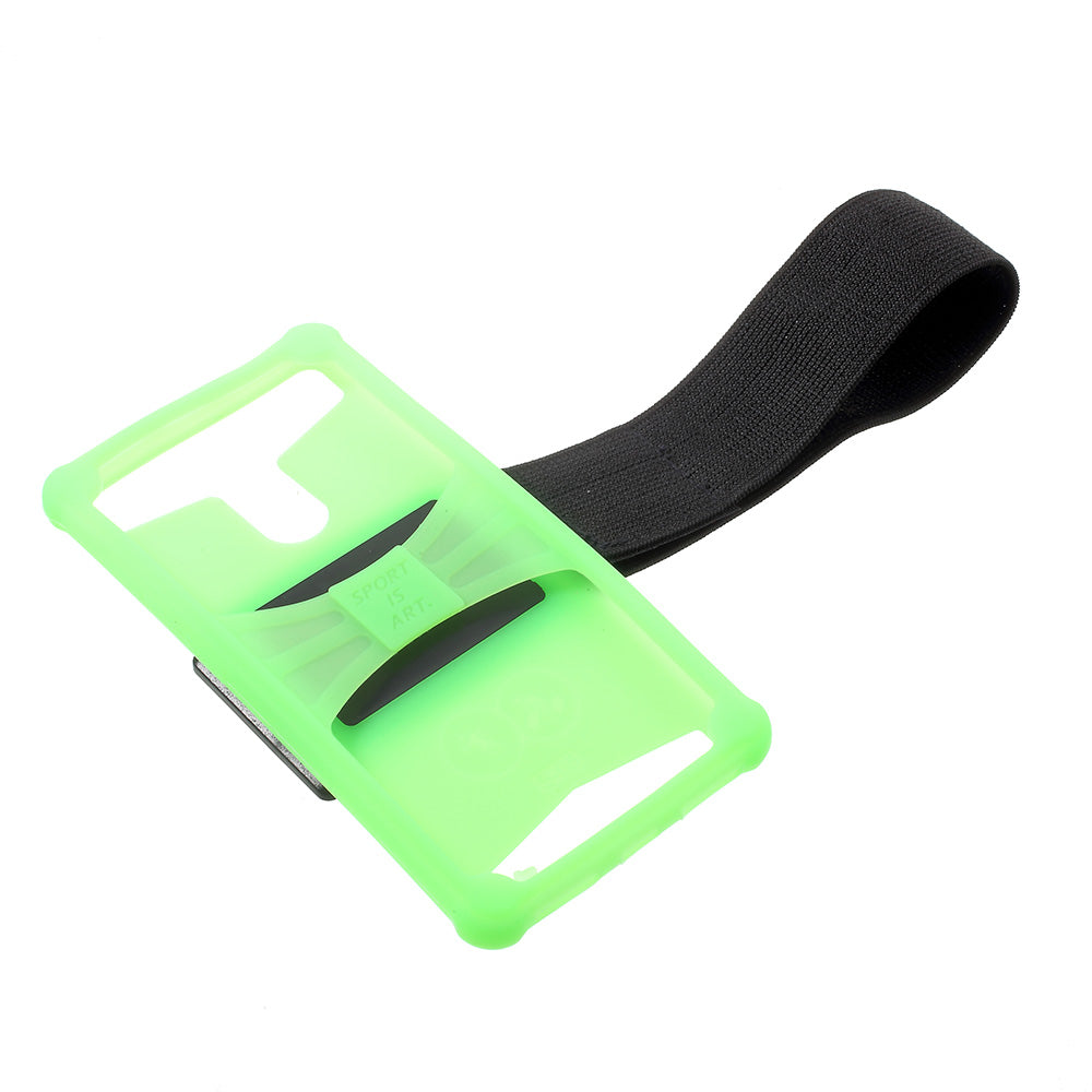 4.0-4.2inch Noctilucent Running Sports Armband Shell for iPhone 5 / 5c / 5s etc - Green