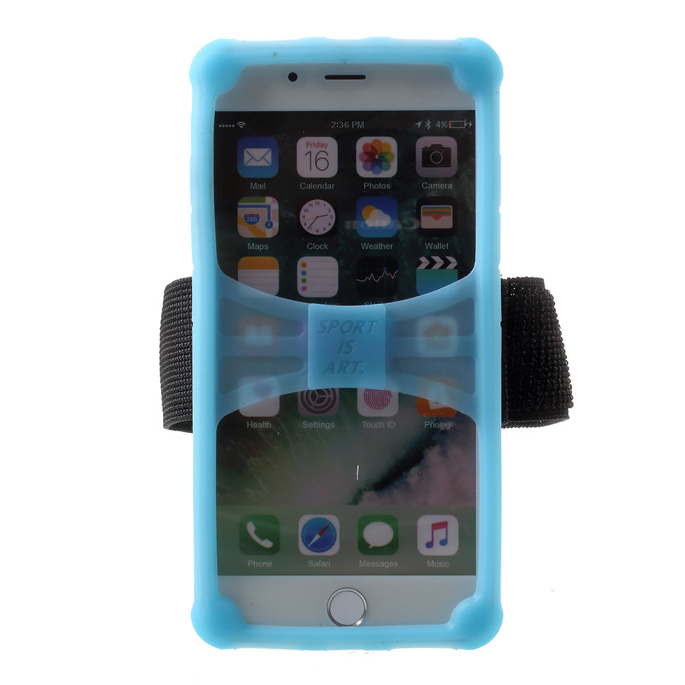 4.0-4.2inch Noctilucent Sports Jogging Gym Armband Shell for iPhone 5 / 5c / 5s etc - Blue