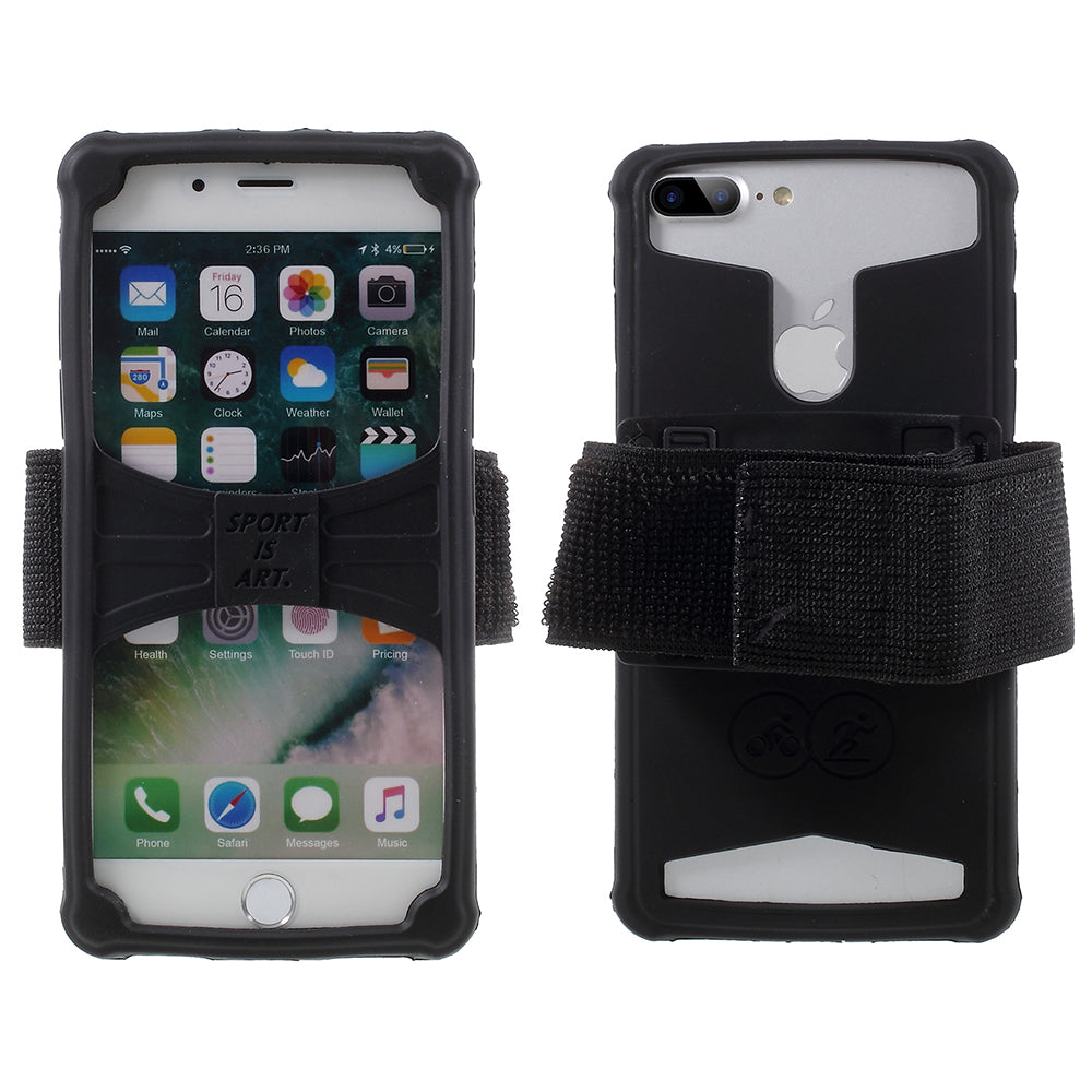 Universal Silicone Sports Armband Case for iPhone SE/5s/5, 4.0 - 4.2 inch Smartphones - Black