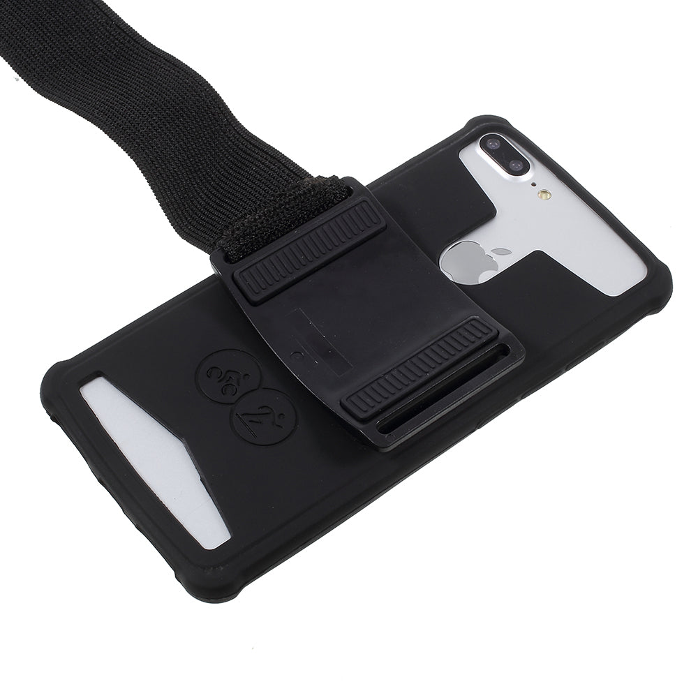 Universal Silicone Sports Armband Case for iPhone SE/5s/5, 4.0 - 4.2 inch Smartphones - Black