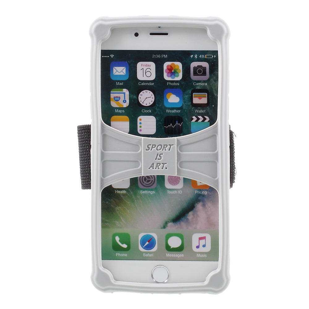 Universal Silicone Sports Armband Cover for iPhone SE/5s/5, 4.0 - 4.2 inch Smartphones - Grey