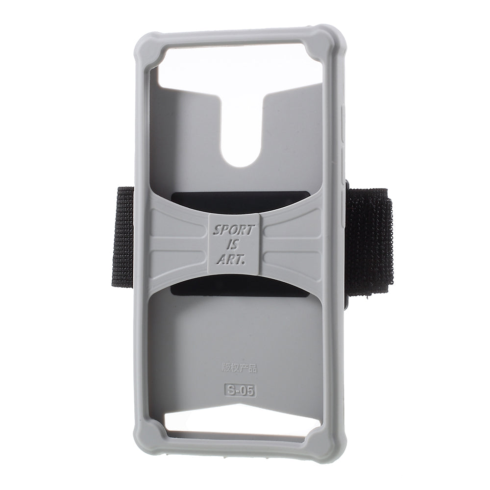 Universal Silicone Sports Armband Cover for iPhone SE/5s/5, 4.0 - 4.2 inch Smartphones - Grey