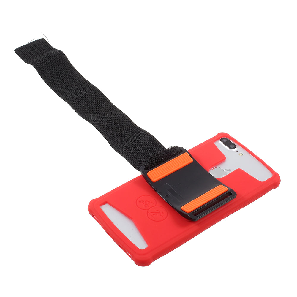 Flexible Silicone Sports Armband Mobile Cover for iPhone SE/5s/5, 4.0 - 4.2 inch Smartphones - Red