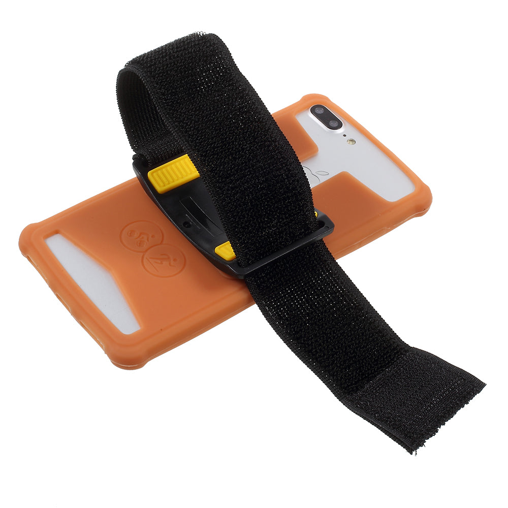 Flexible Silicone Sports Armband Phone Case for iPhone SE/5s/5, 4.0 - 4.2 inch Smartphones - Orange