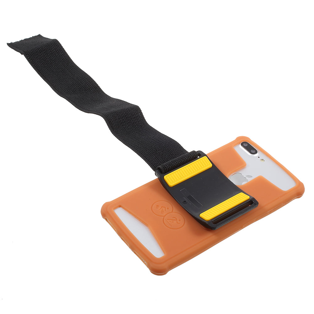 Flexible Silicone Sports Armband Phone Case for iPhone SE/5s/5, 4.0 - 4.2 inch Smartphones - Orange