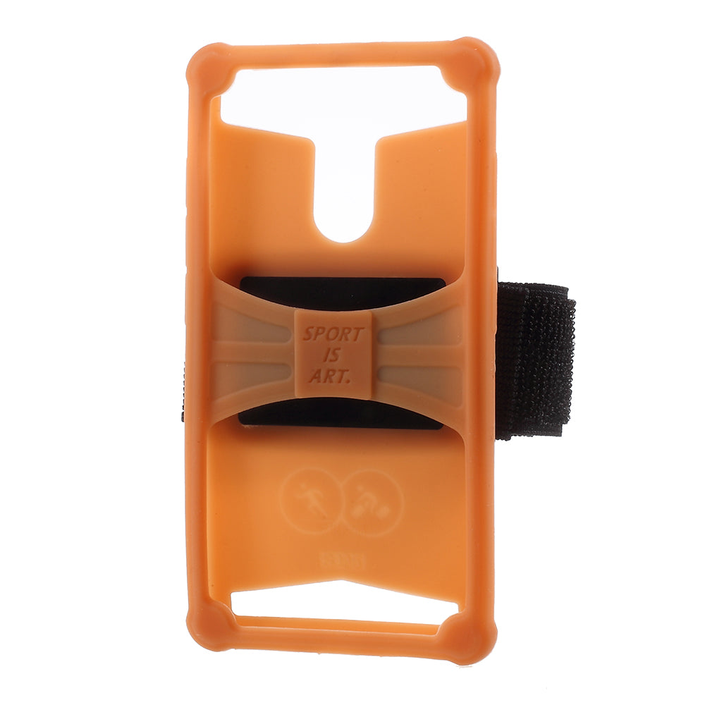 Flexible Silicone Sports Armband Phone Case for iPhone SE/5s/5, 4.0 - 4.2 inch Smartphones - Orange