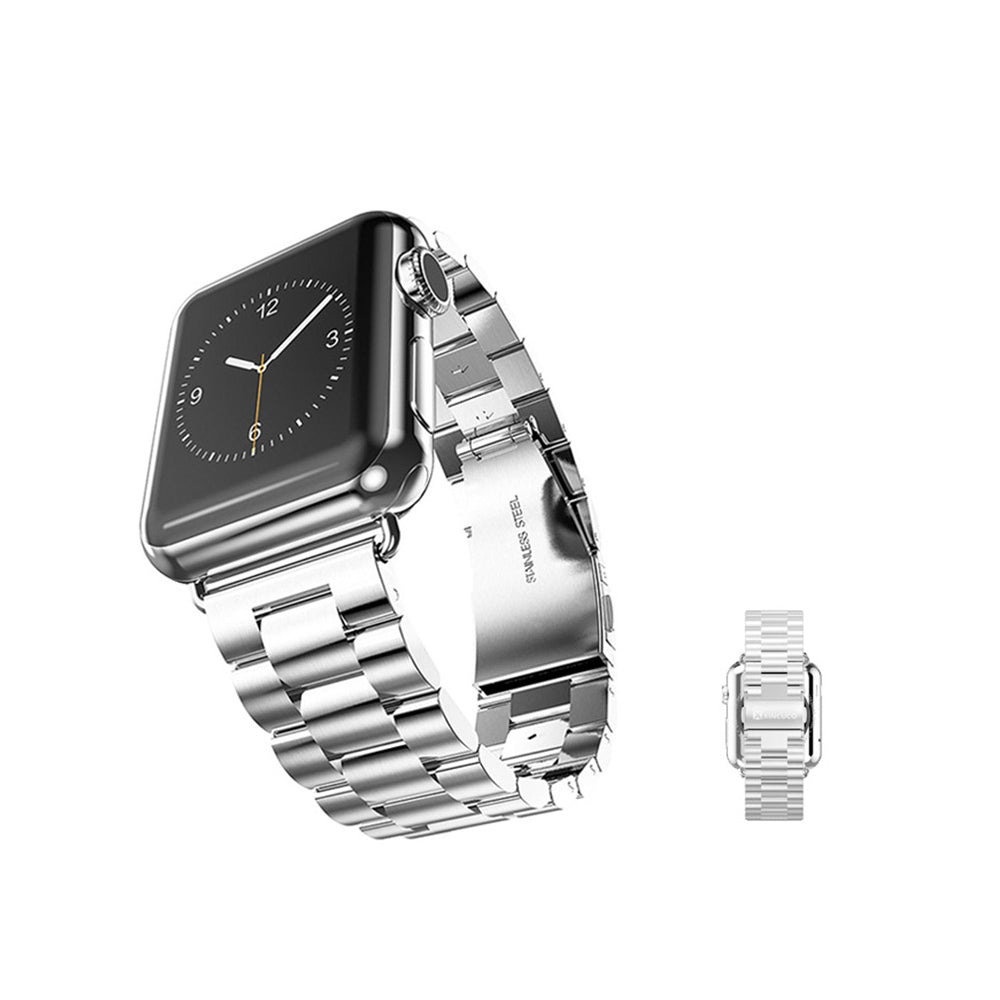 XINCUCO Stainless Steel Watch Band for Apple Watch Series 8 45mm / Ultra 49mm / 7 45mm / Series / 6 SE / SE (2022) / 5 / 4 44mm / Series 3 / 2 / 1 42mm with Axle Connectors