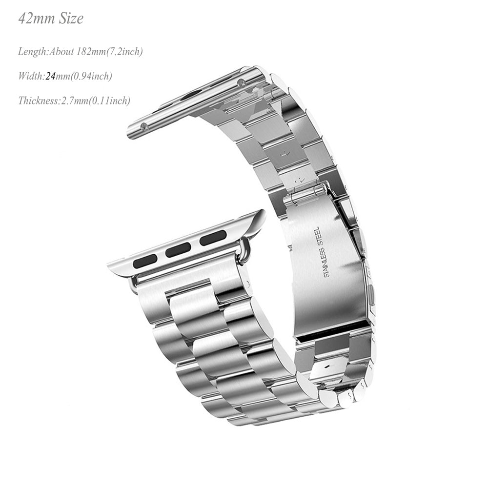 XINCUCO Stainless Steel Watch Band for Apple Watch Series 8 45mm / Ultra 49mm / 7 45mm / Series / 6 SE / SE (2022) / 5 / 4 44mm / Series 3 / 2 / 1 42mm with Axle Connectors