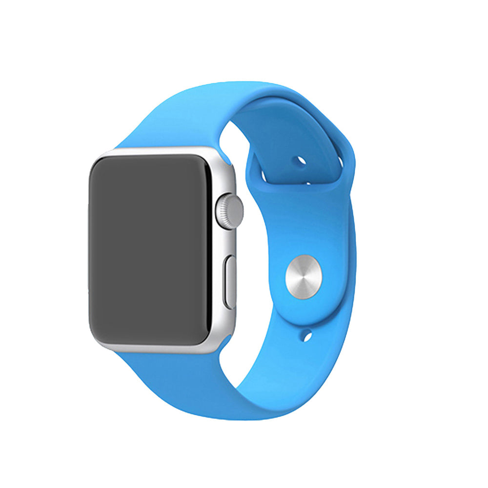 Uniqkart for Apple Watch Series 8 7 41mm / Series 6 SE / SE(2022) 5 4 40mm / Series 3 2 1 38mm Silicone Sport Wristband - Blue