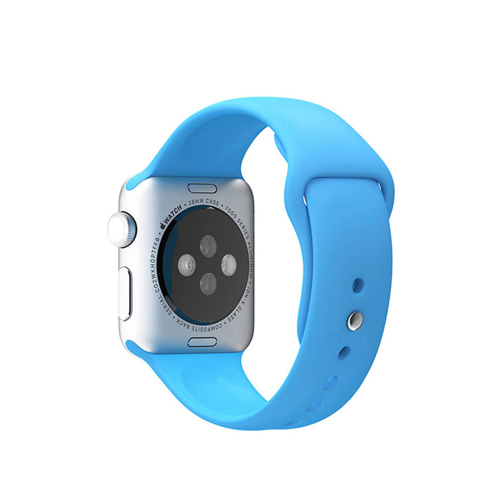 Uniqkart for Apple Watch Series 8 7 41mm / Series 6 SE / SE(2022) 5 4 40mm / Series 3 2 1 38mm Silicone Sport Wristband - Blue