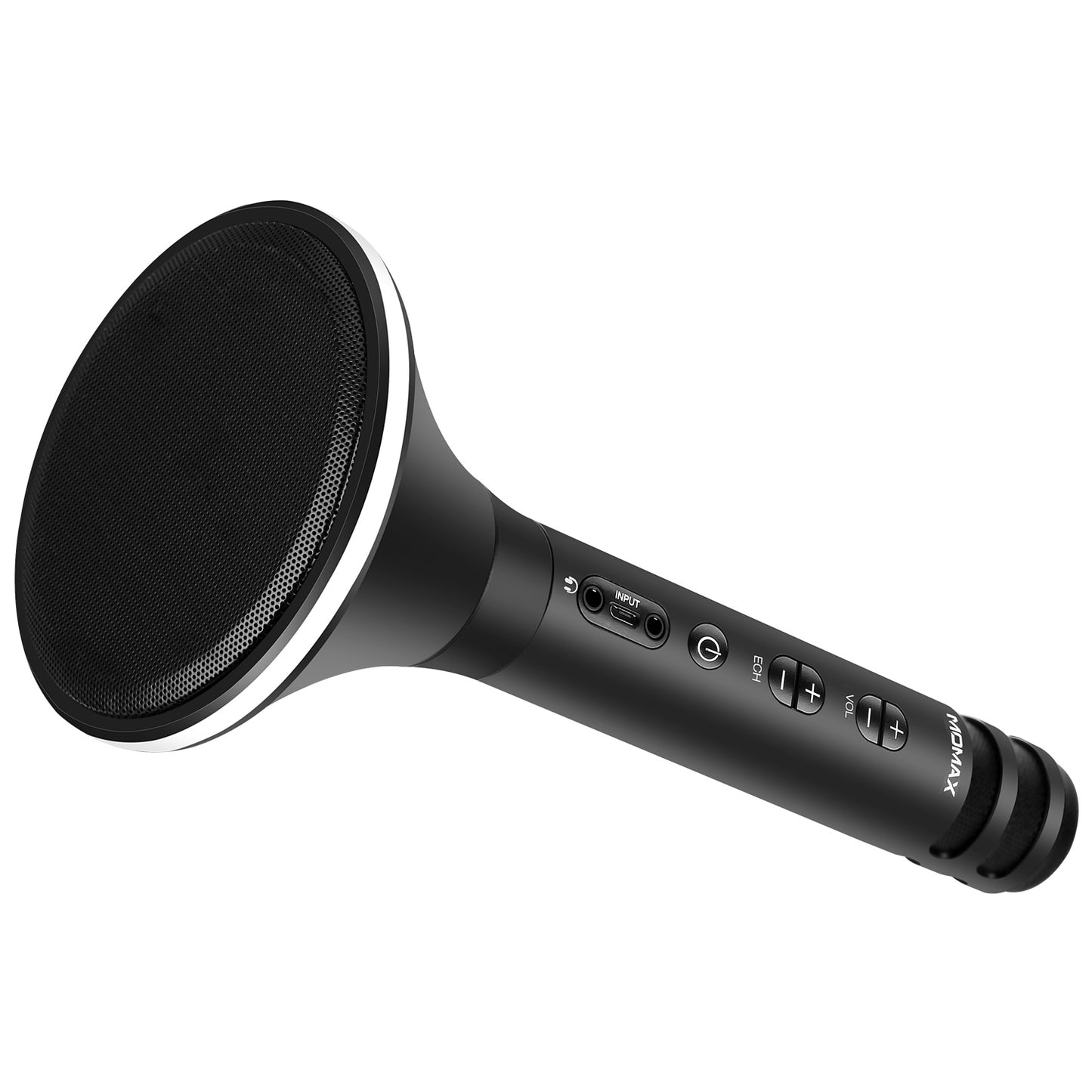 Uniqkart K-MIC PRO Wireless Karaoke Microphone Kit with Mobile Phone Holder - Black