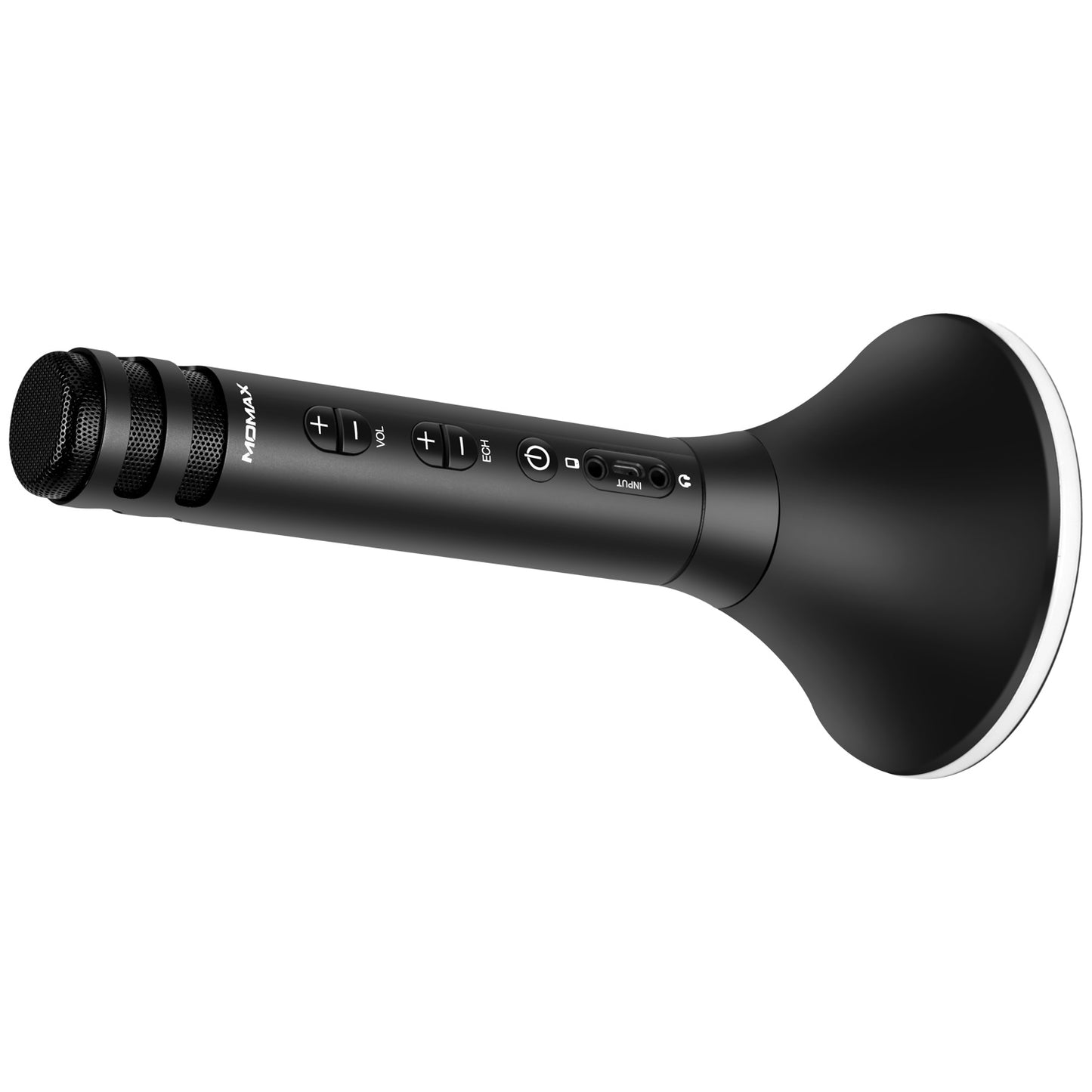 Uniqkart K-MIC PRO Wireless Karaoke Microphone Kit with Mobile Phone Holder - Black