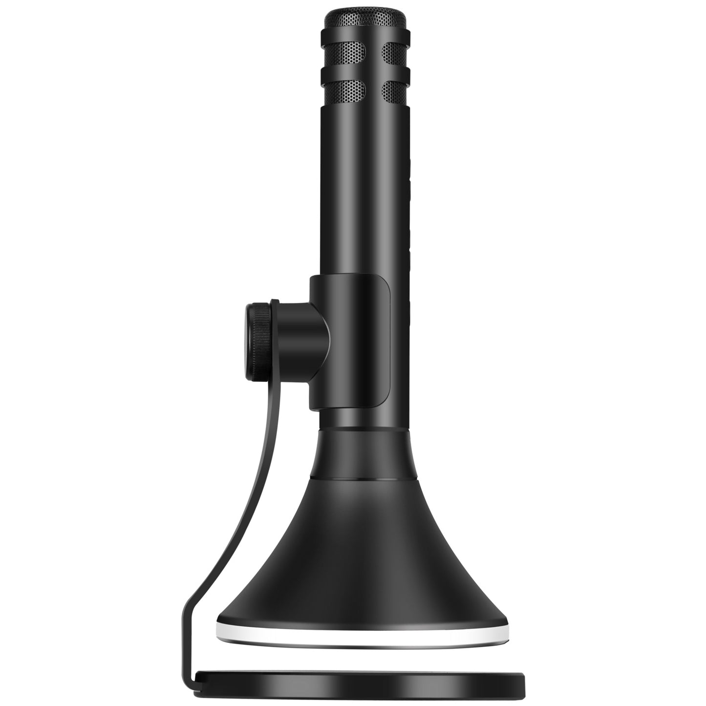 Uniqkart K-MIC PRO Wireless Karaoke Microphone Kit with Mobile Phone Holder - Black