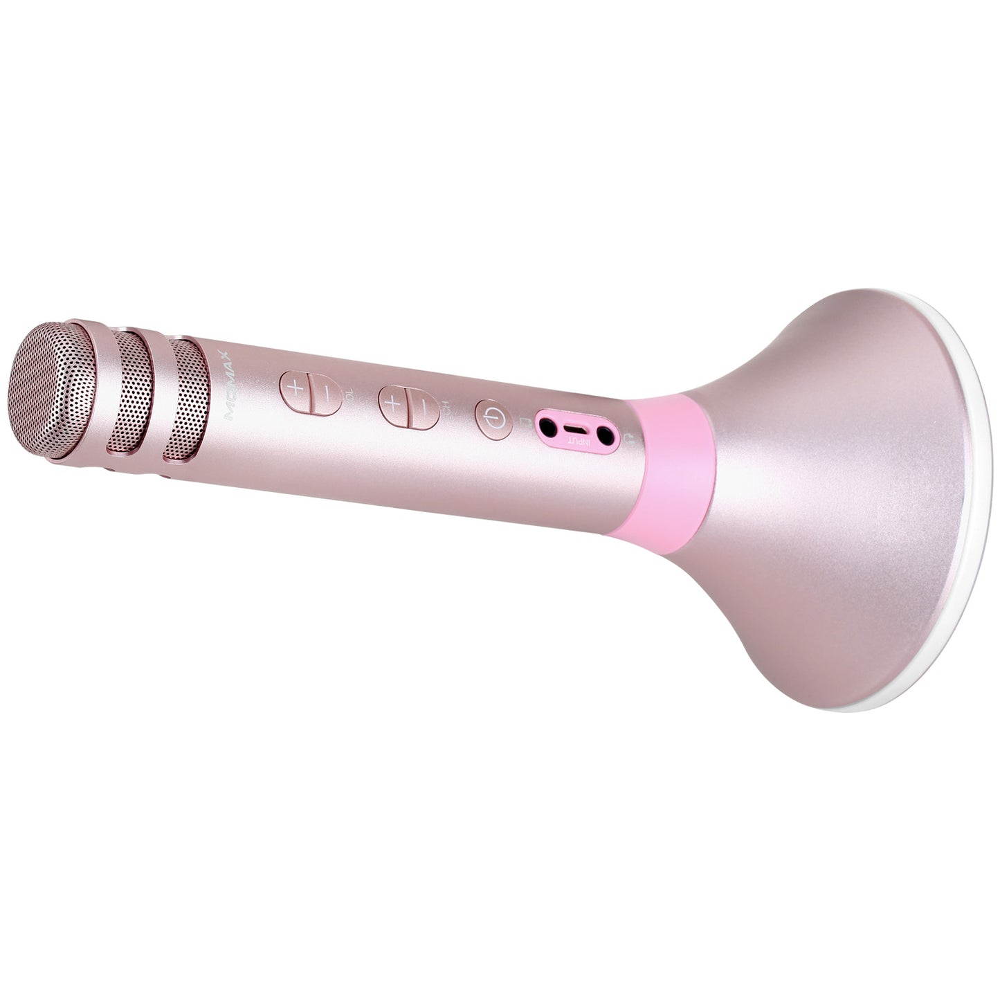 Uniqkart K-MIC PRO Wireless Bluetooth Mobile Microphone Karaoke Kit with LED Light - Rose Gold Color