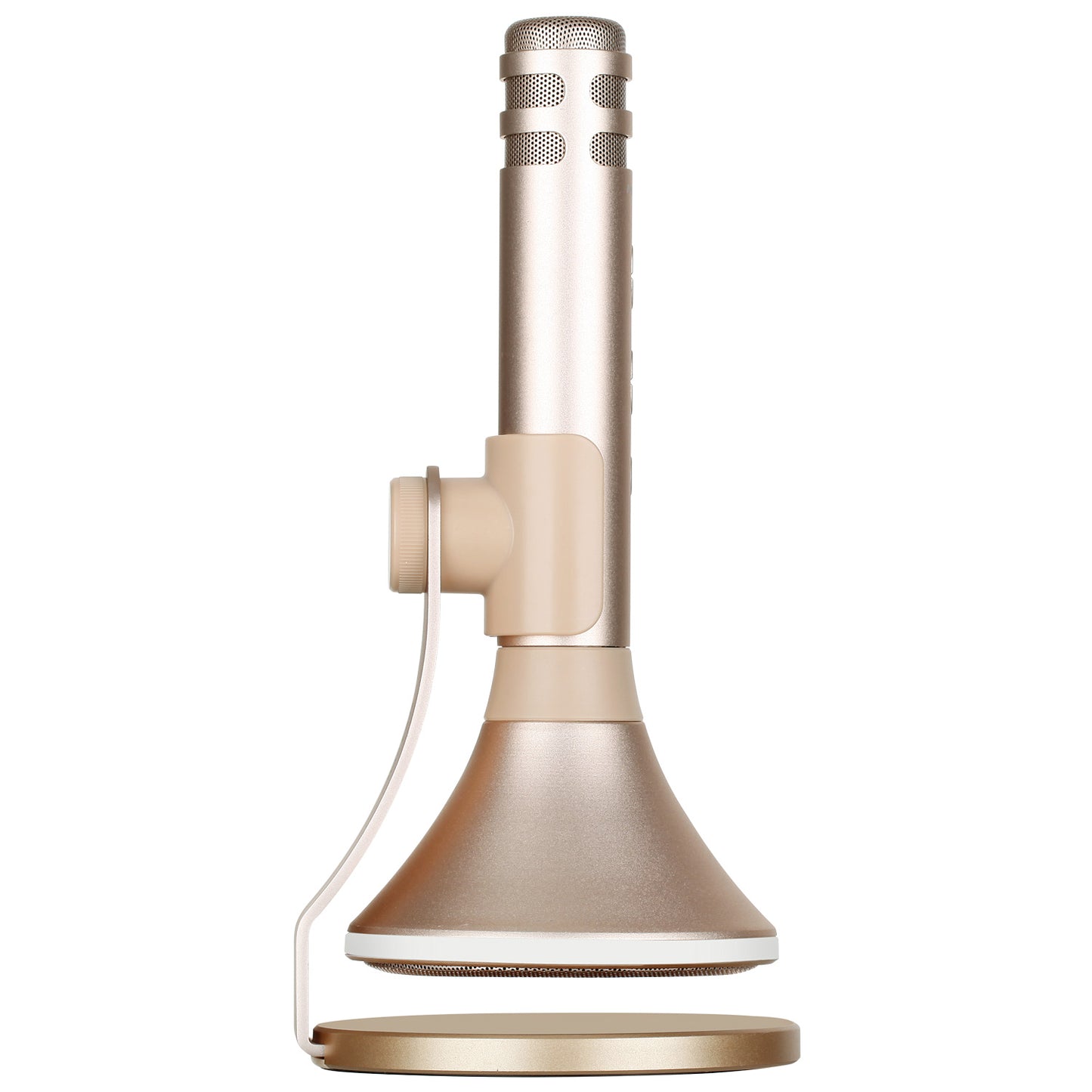 Uniqkart K-MIC PRO Wireless Microphone Karaoke Portable Bluetooth Microphone Singing Machine - Gold Color